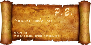 Penczu Emőke névjegykártya